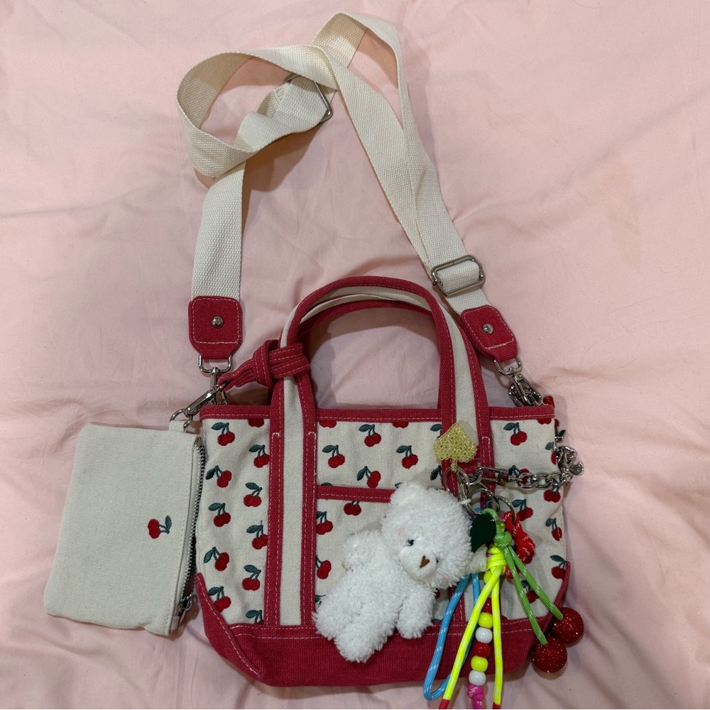 Cherry Mini Tote Crossbody Bag